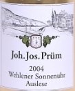 J. J. Prum - Riesling Auslese Wehlener Sonnenuhr 2004 - R.PARKER 93 PKT