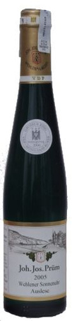 J. J. Prum Riesling Auslese Goldkapsel Versteigerung Wehlener Sonnenuhr 2005 (0,375) - R.PARKER 95-96 PKT