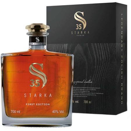 Starka 35 -letnia First Edition 40% 700 ml dojrzewająca 35 lat w dębowych beczkach . ostatnie butelki w Polsce (lekko uszkodzone kartoniki) 