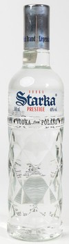 Starka Prestige 40% 0,5l , dojrzewająca bez beczki , wyprodukowana przez - Szczecińska Fabryka Wódek "Starka" Sp. z o.o.
